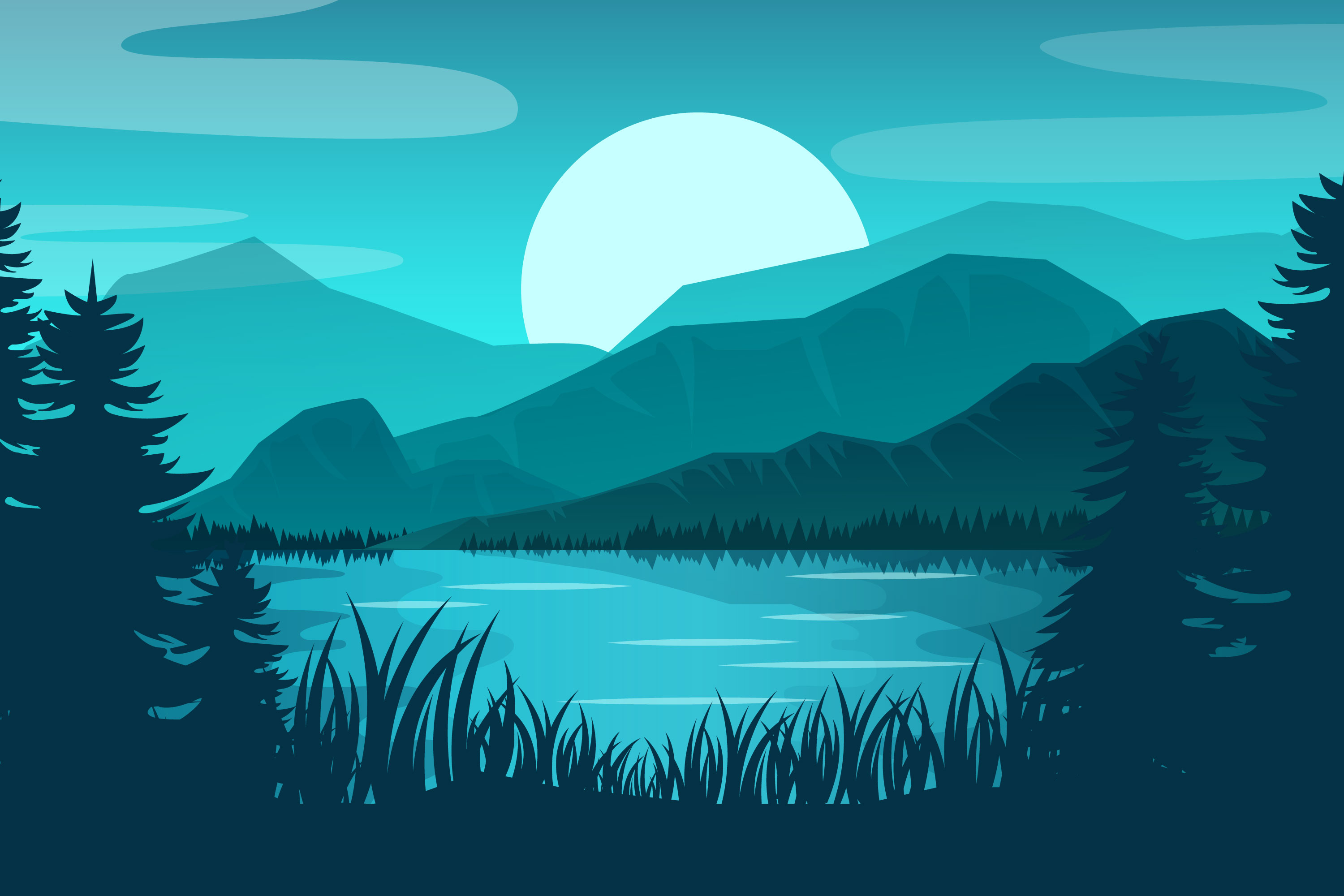 Lake illustration