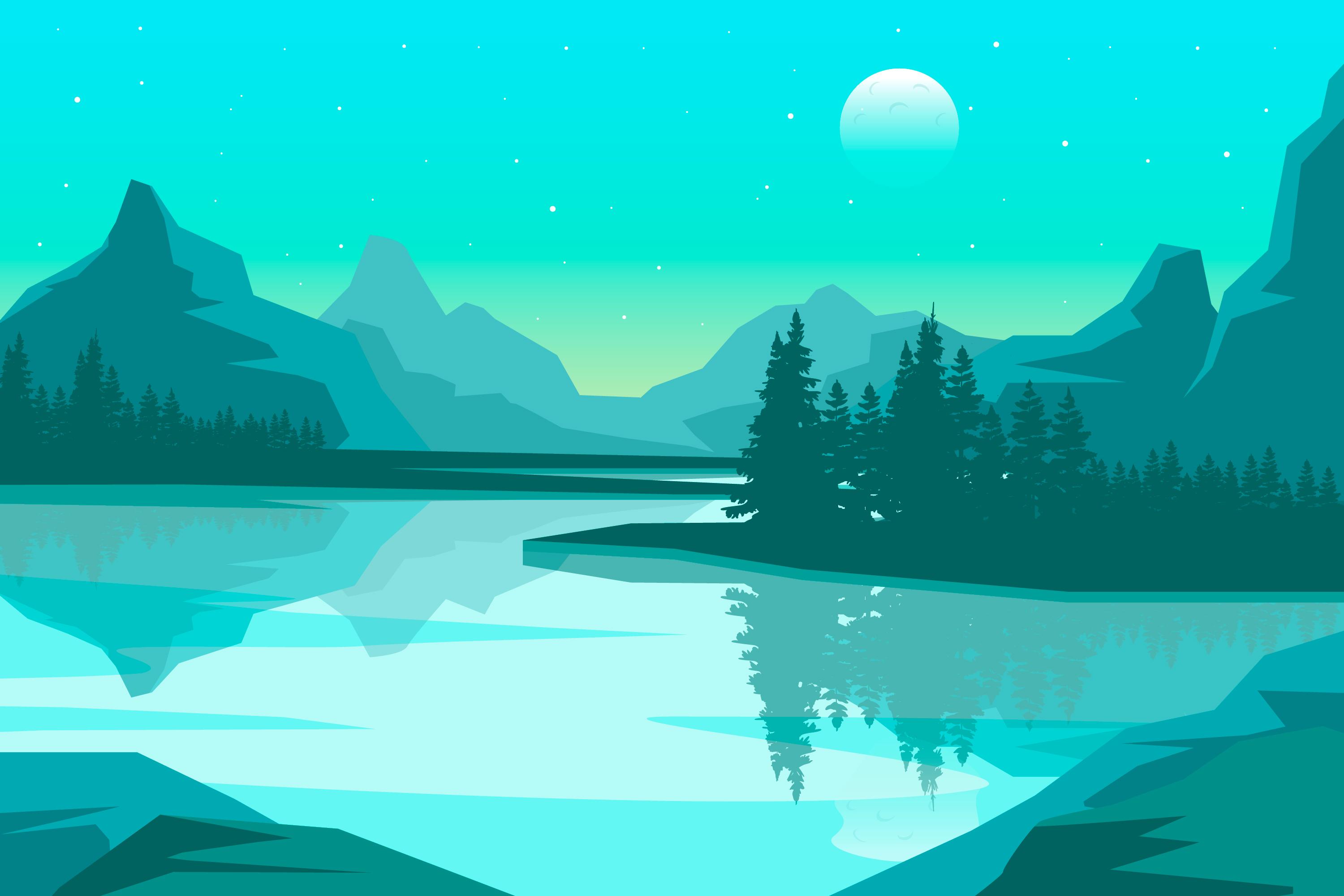 Lake illustration