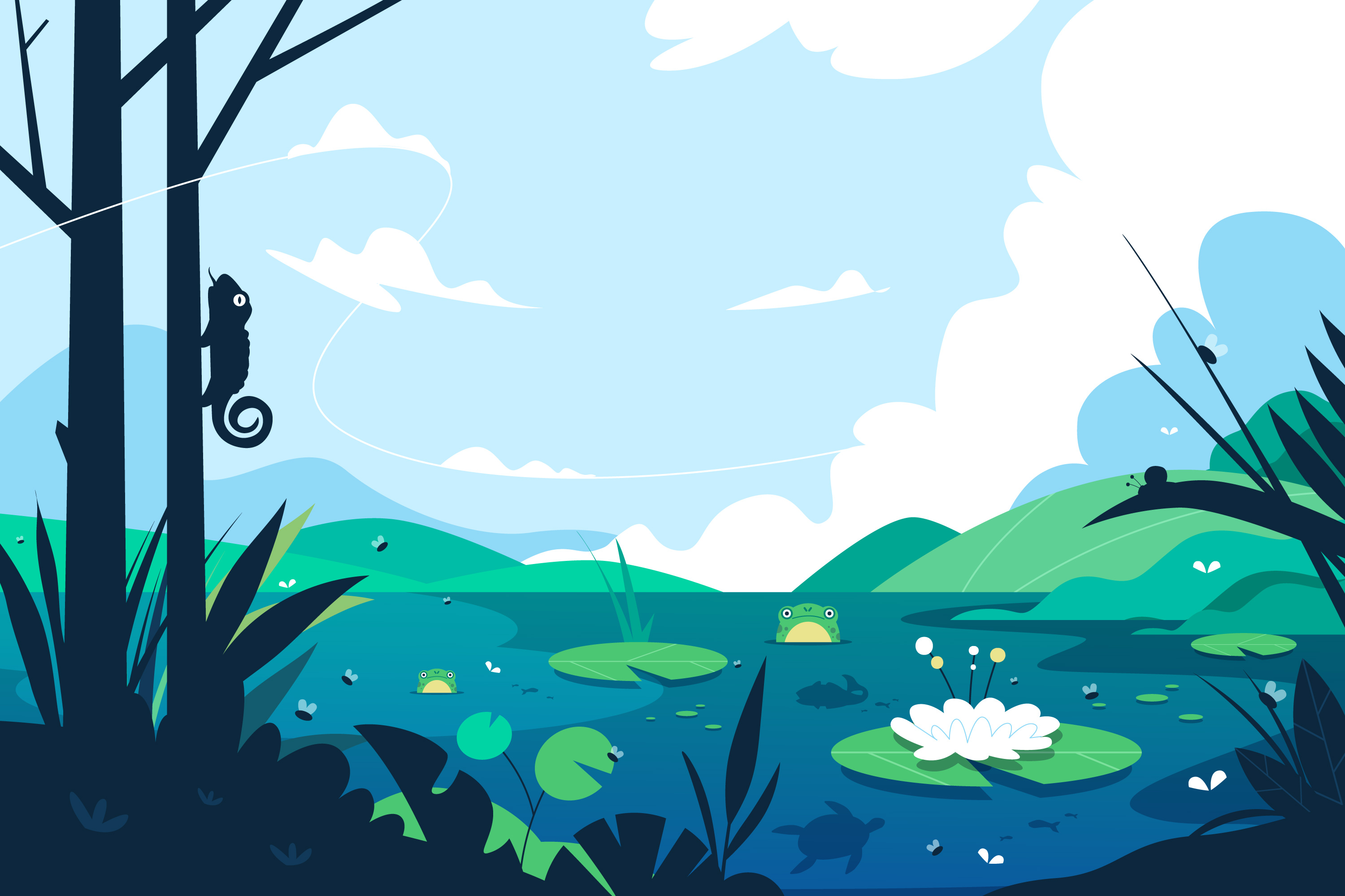 Lake illustration